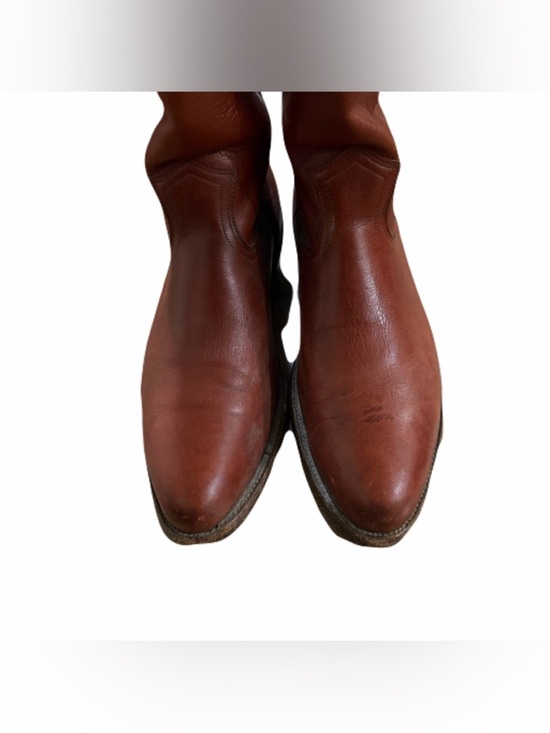 FRYE Vintage Western Mens Boots Cowboy Leather 3811 Cognac Size 11 D USA main image 13